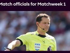 英超首轮裁判：安东尼-泰勒执法利物浦伯恩茅斯 胡珀吹曼联阿森纳