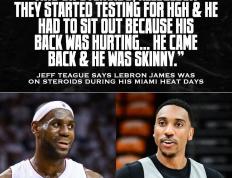 真敢说，杰夫蒂格称詹姆斯使用过类固醇，众所周知(zhen gan shuo jie fu di ge cheng zhan mu si shi yong guo lei gu chun zhong suo zhou zhi)