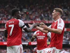 英超-萨卡破门哲凯赖什双响 阿森纳5-0大胜利兹联