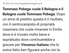 意甲媒体透露：米兰球员波贝加想去博洛尼亚，而博洛尼亚只想600-700万买下他(yi jia mei ti tou lu mi lan qiu yuan bo bei jia xiang qu bo luo ni ya er bo luo ni ya zhi xiang wan mai xia ta)