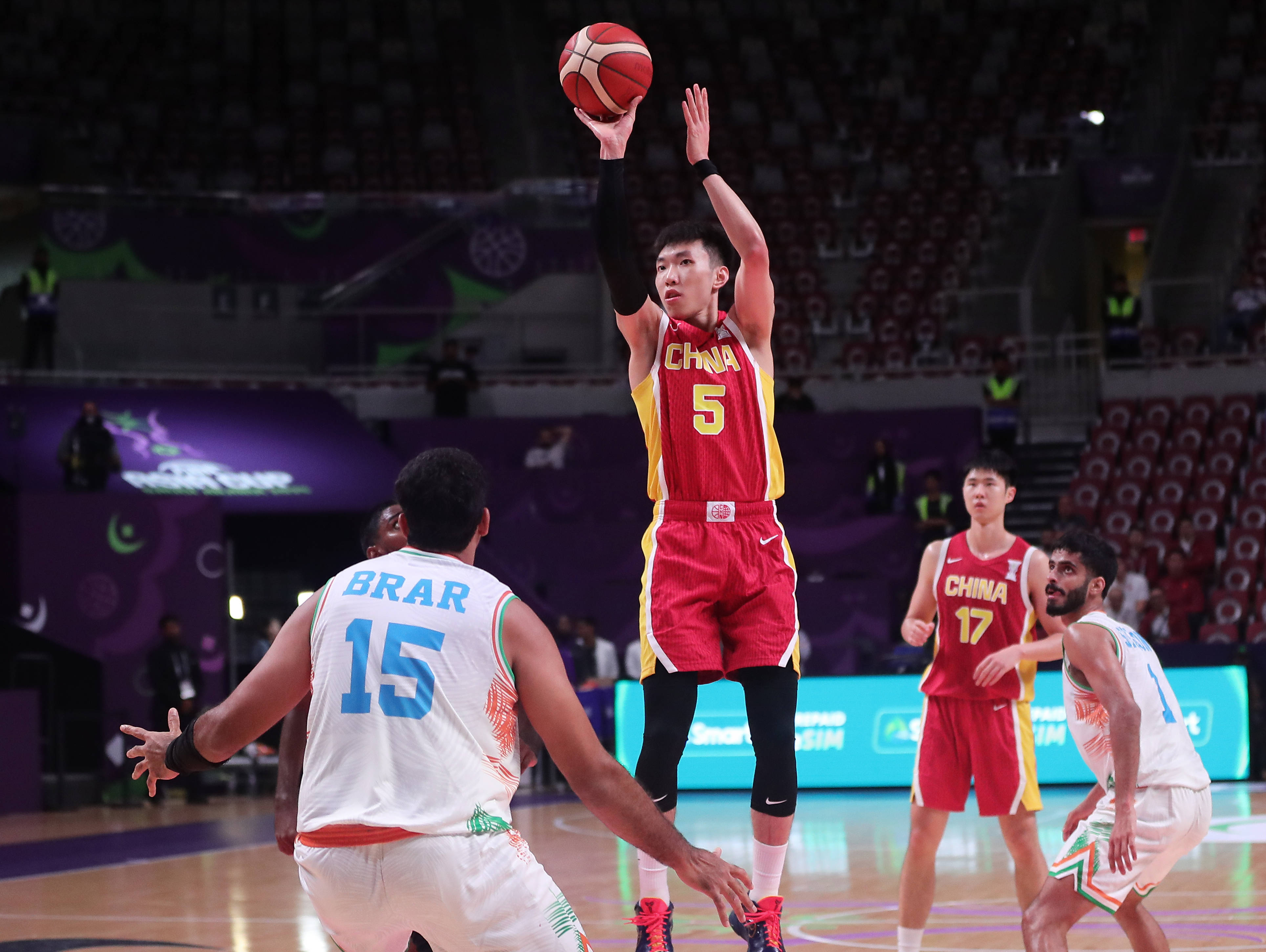 （体育）篮球——国际篮联亚洲杯：中国队胜印度队